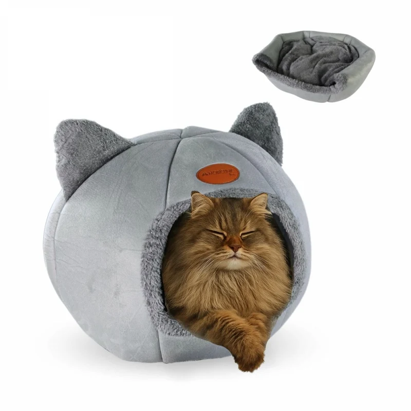 Katzenbett| Faltbar | Grau | Komfort | Sanft | 38x49x45 cm | Carga máx. 12Kg | HelloCatty | Mobiclinic
