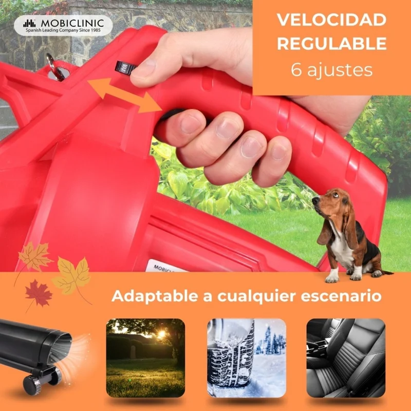 Elektro-Laubsauger/Laubbläser | 900W | 3 in 1 | Garten | 6 Geschwindigkeiten | Mobiclean | Mobiclinic