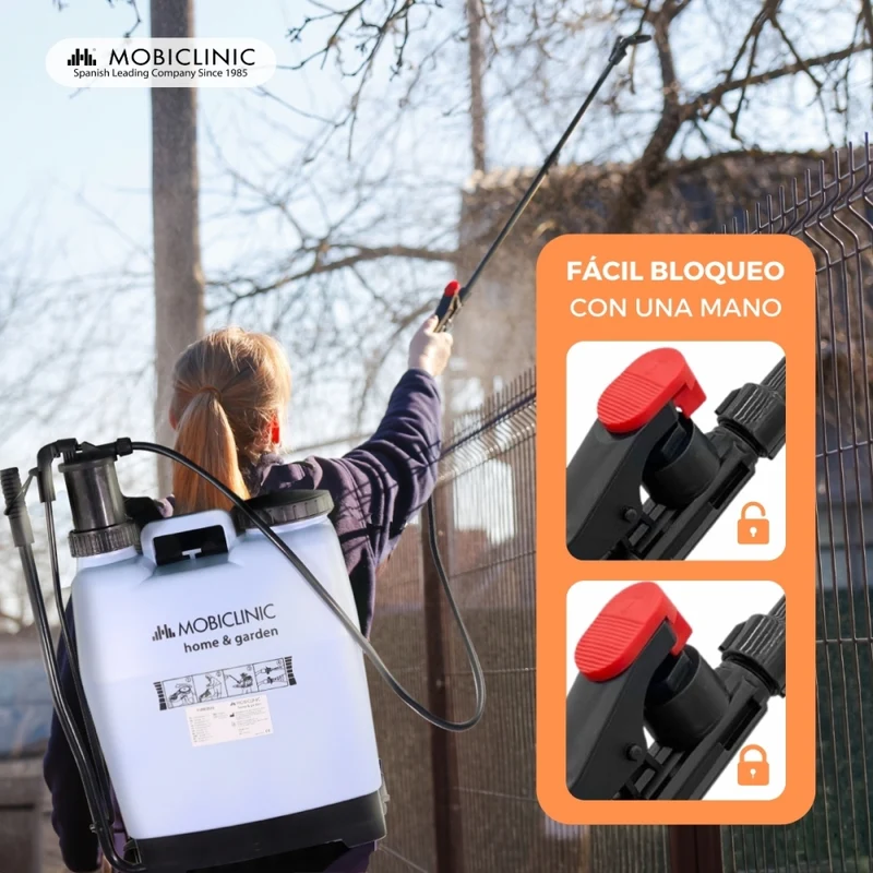 Handsprüher 16 L | Begasung | Gartenarbeit | Bewässerung | Sulfatator | Rucksack | 4 Düsen | Pumpe | Fumibug | Mobiclinic