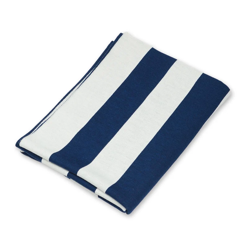 Decke 140x180cm Stripes, dunkelblau/weiß