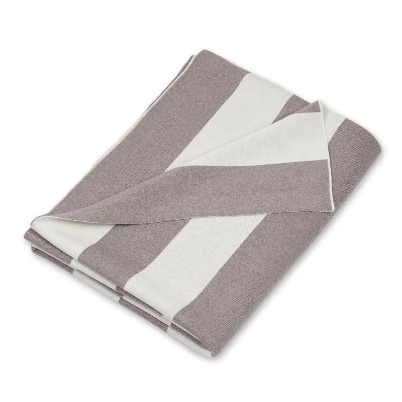 Decke 140x180cm Stripes, beige/weiß