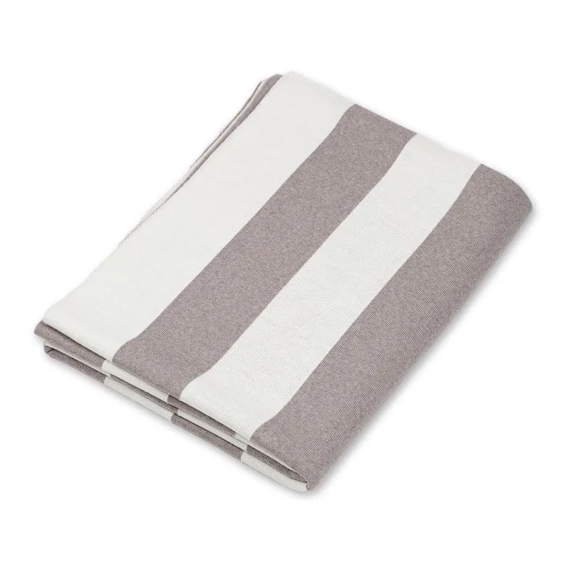 Decke 140x180cm Stripes, beige/weiß