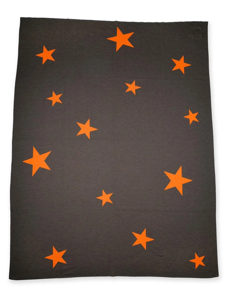 Decke 140x180cm Stars, braun/orange