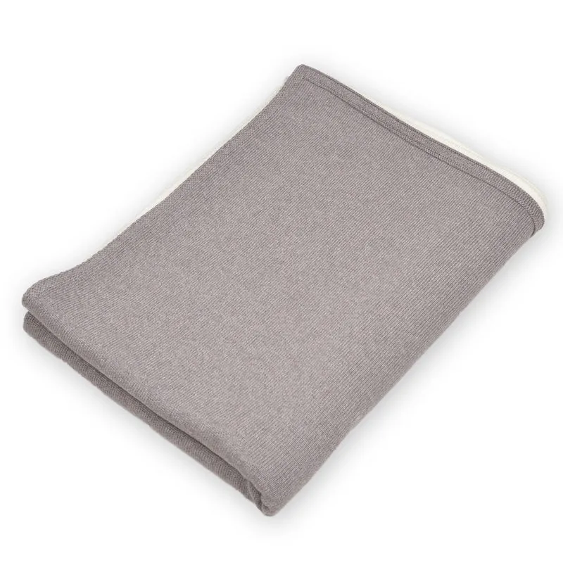 Decke 140x180cm Domino, weiß/beige