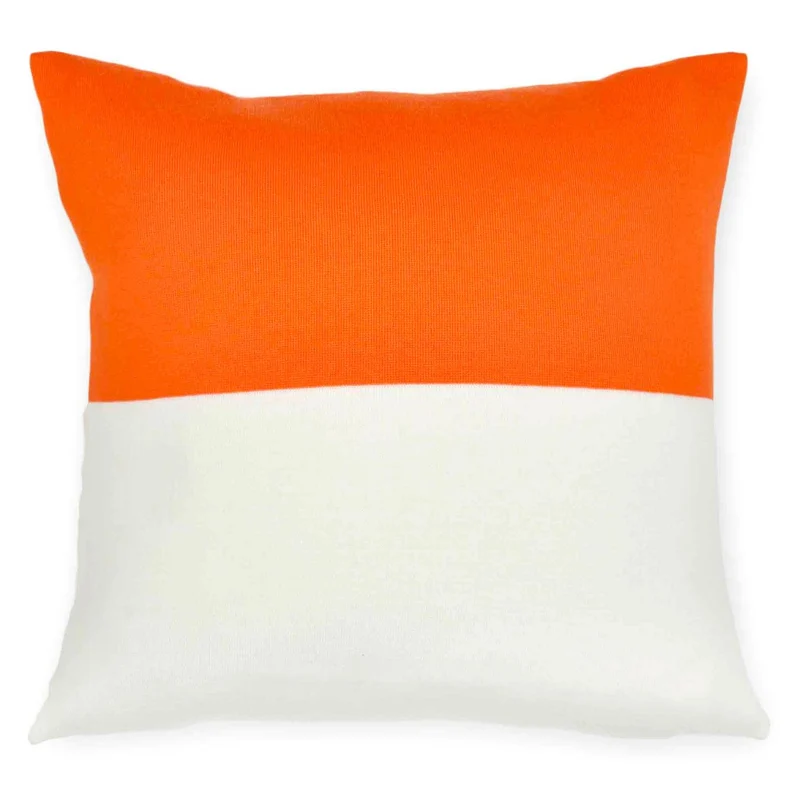 Kissenhülle 50x50cm Domino, weiß/orange