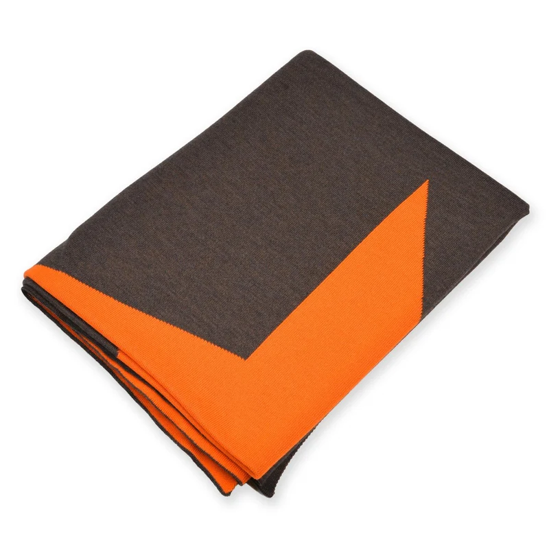 Decke 140x180cm Star, braun/orange