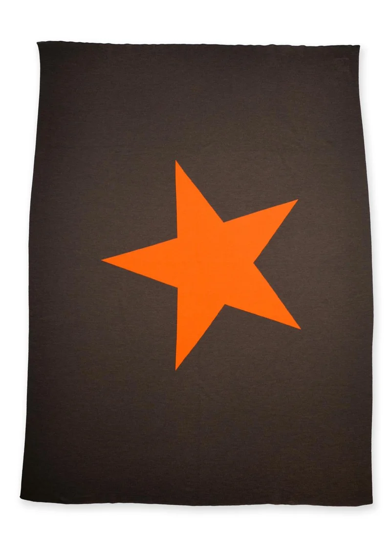 Decke 140x180cm Star, braun/orange