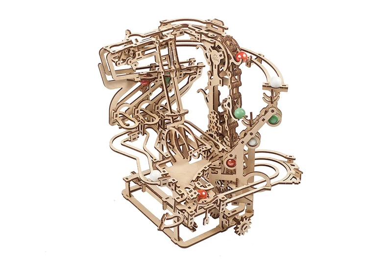 3D-Holzpuzzle, Murmel-Kettenbahn