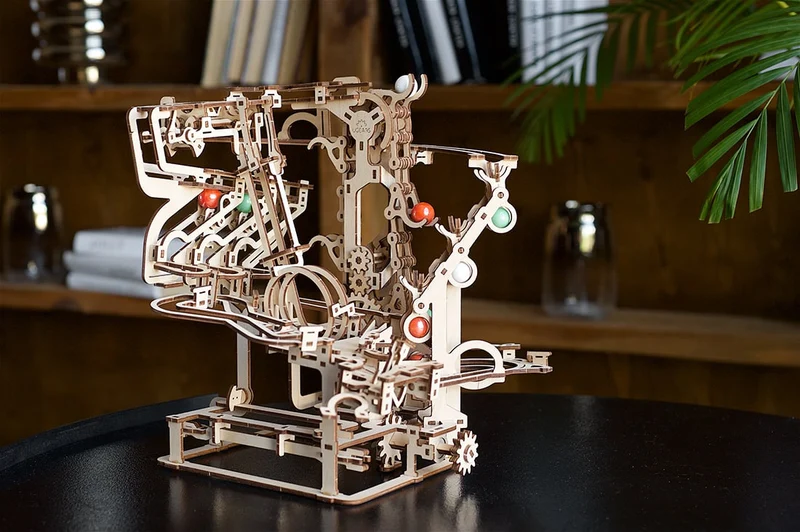 3D-Holzpuzzle, Murmel-Kettenbahn