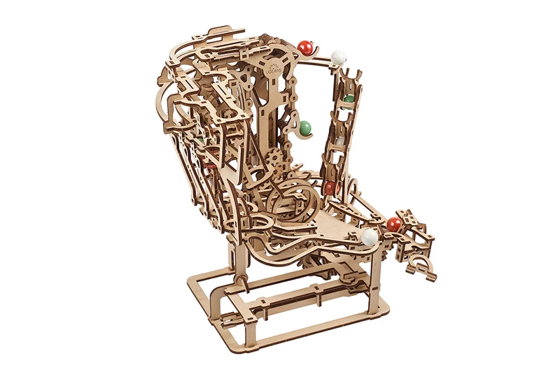 3D-Holzpuzzle, Murmel-Kettenbahn