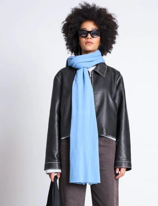 Cotton Scarf - Ross - Mid blue