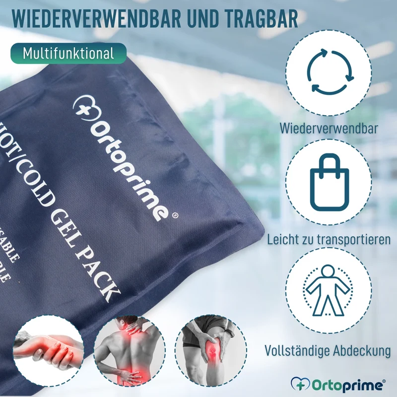 Wiederverwendbare Kalt- und Warmgelbeutel | Packung mit 2 Stück