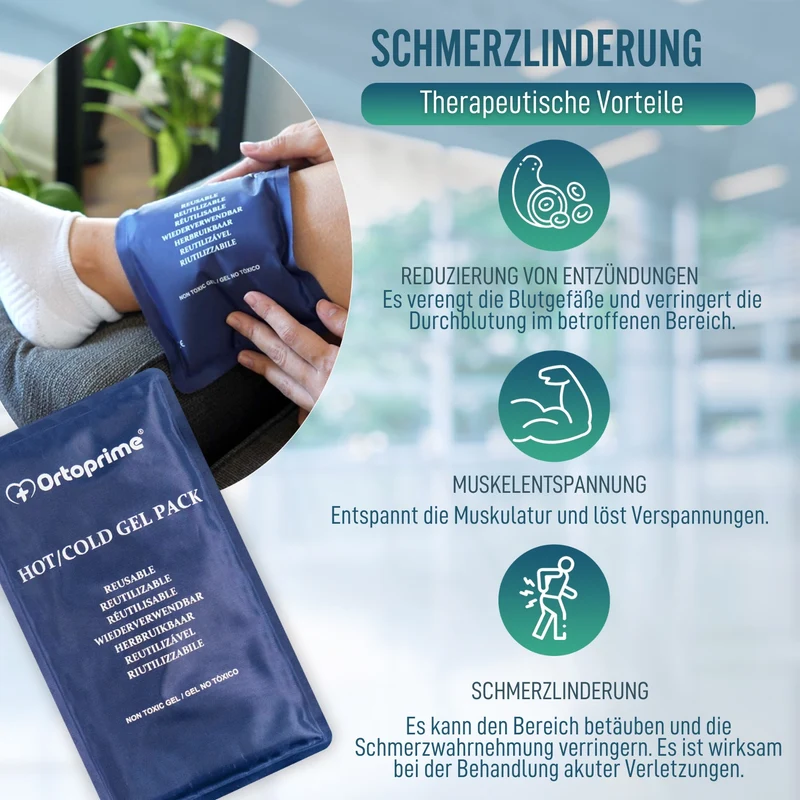 Wiederverwendbare Kalt- und Warmgelbeutel | Packung mit 2 Stück