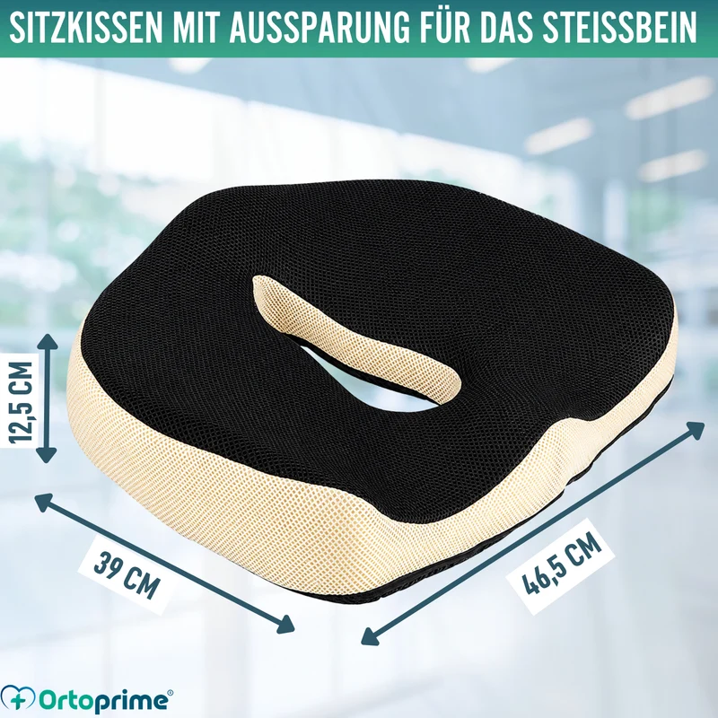 Ergonomisches Viscoelastisches Kissen mit Coccyx-Loch | Komfort