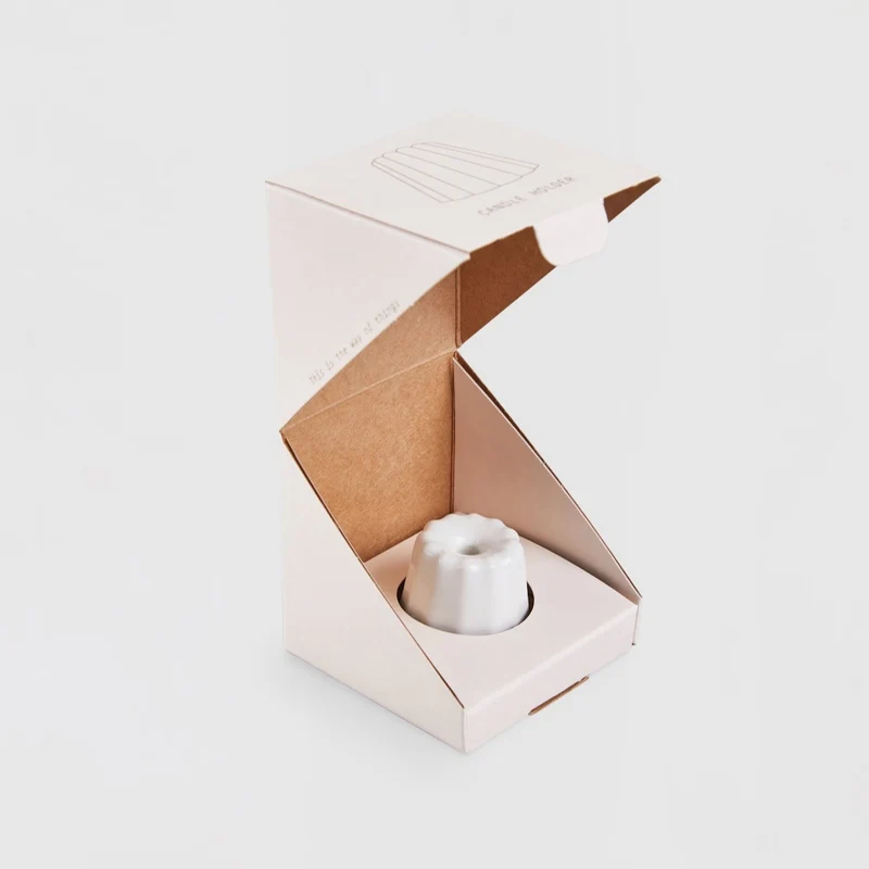MINI PORCELAIN CANDLE HOLDER, MATTE WHITE