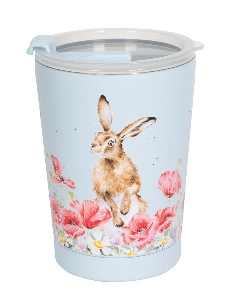 Hasen Thermosbecher To Go "Field of Flowers" von Wrendale Designs