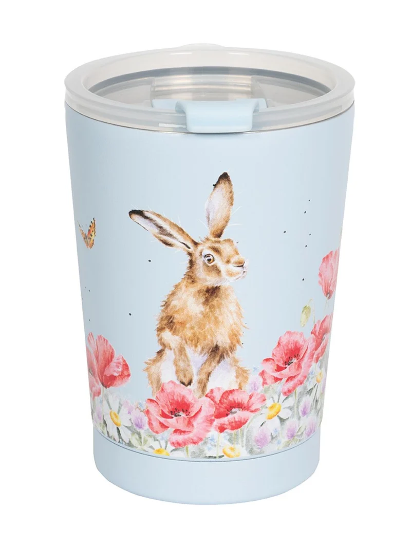 Hasen Thermosbecher To Go "Field of Flowers" von Wrendale Designs