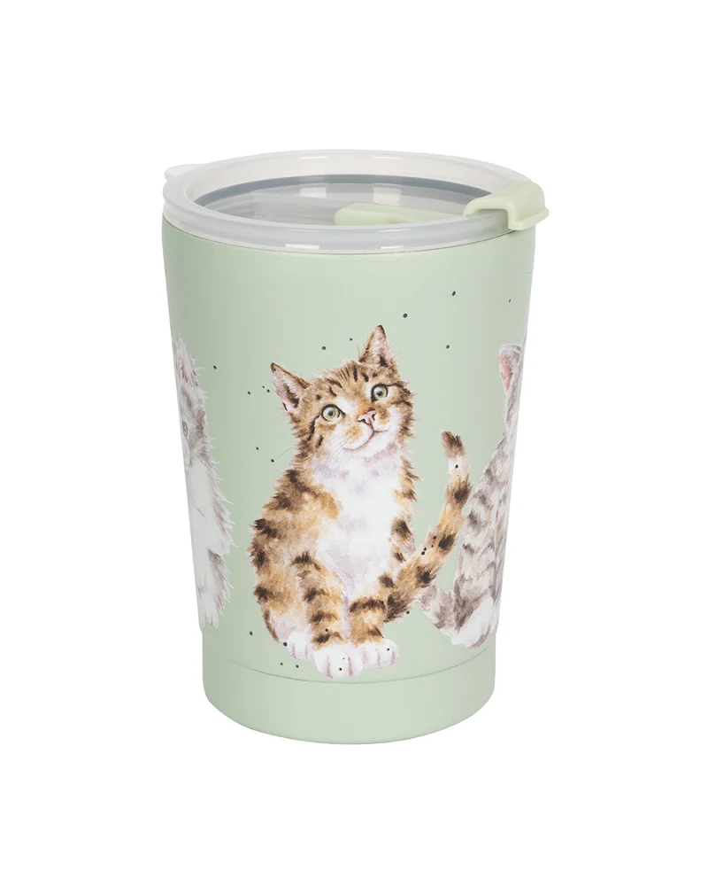 Katzen Thermosbecher To Go "Feline Friends" von Wrendale Designs