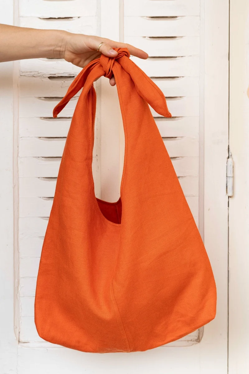 Bag - LATIFA linen - Coral
