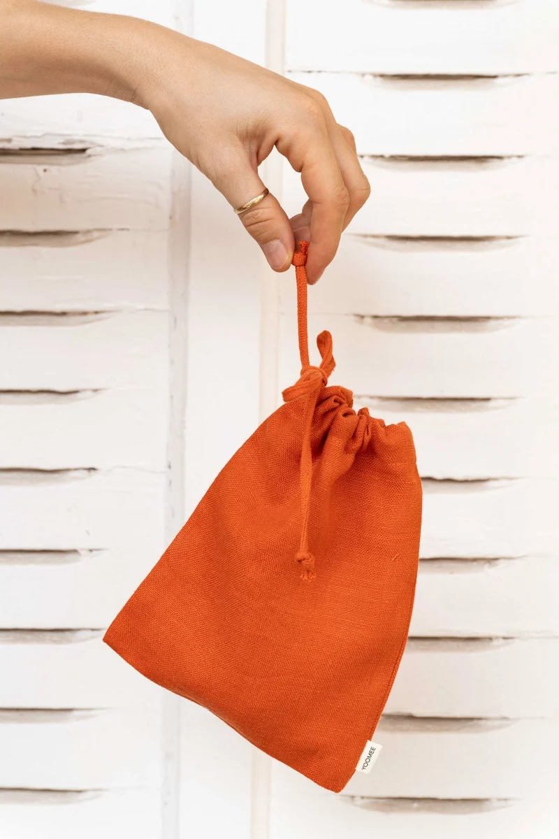 Bag - LATIFA linen - Coral