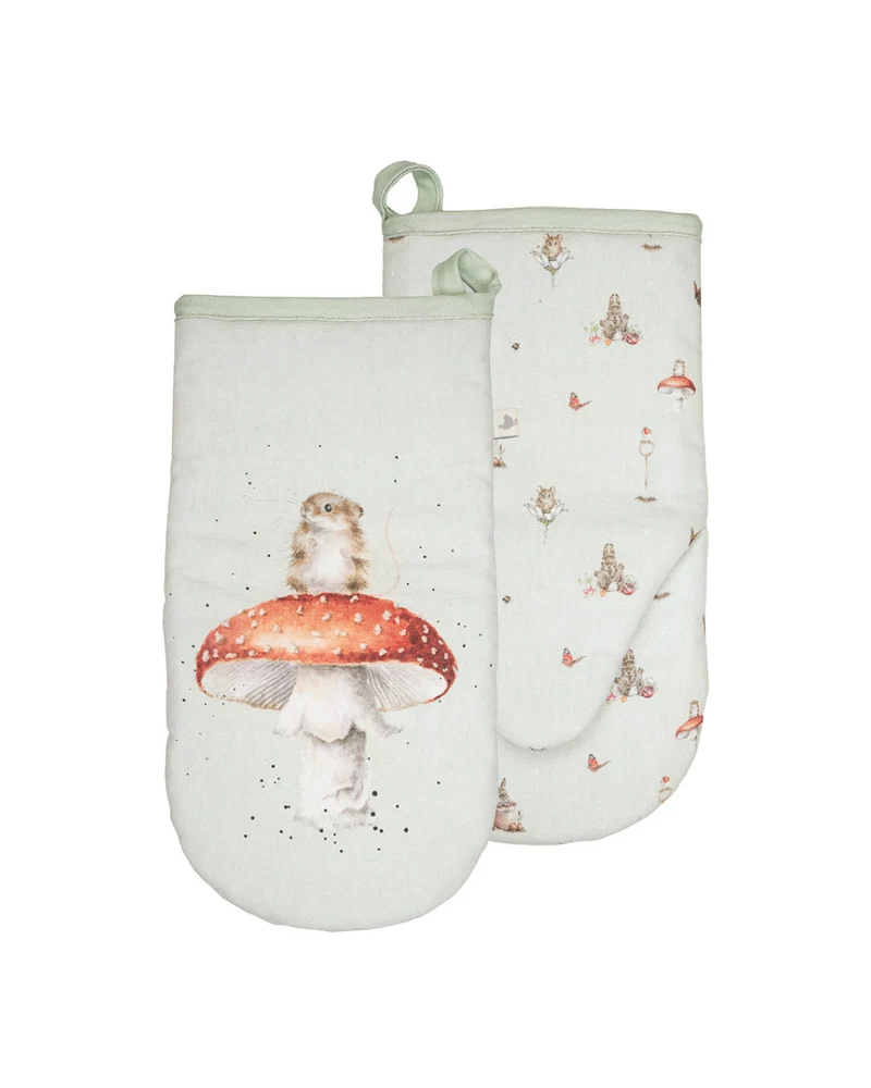 Ofenhandschuh Gartenmaus auf Fliegenpilz Wrendale Designs