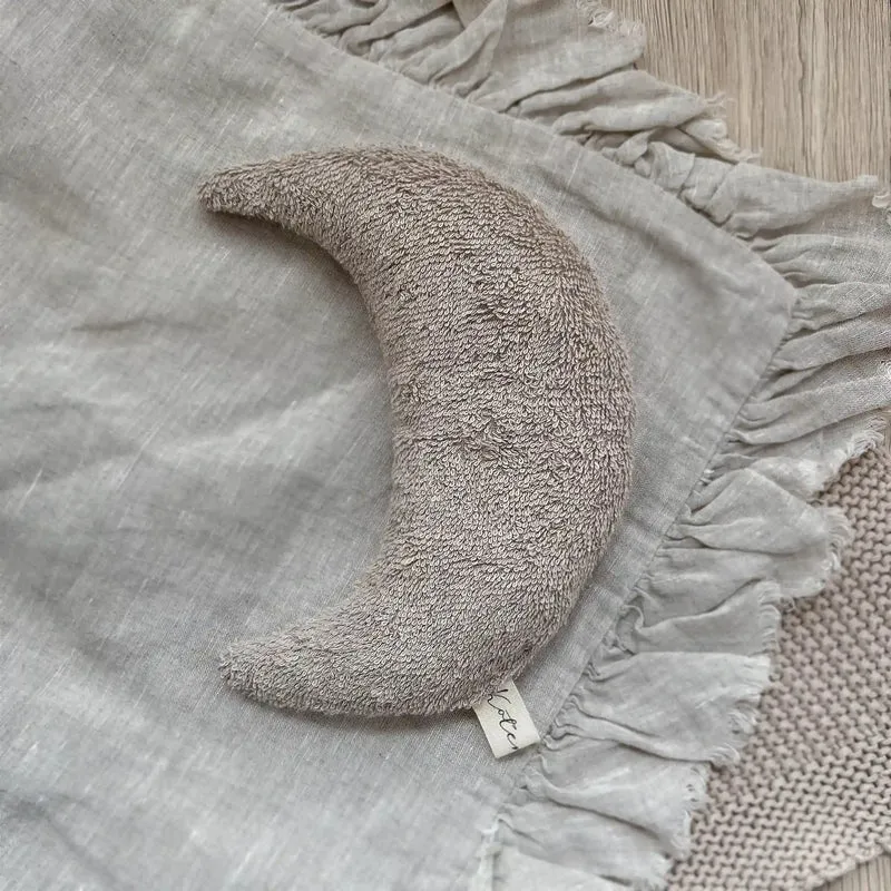 Traubenkernkissen Mondform | Frottee Beige | klein