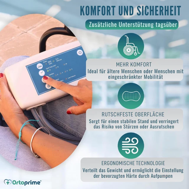 Luftdruck-Anti-Dekubitus-Kissen mit Kompressor | Rollstuhlkissen