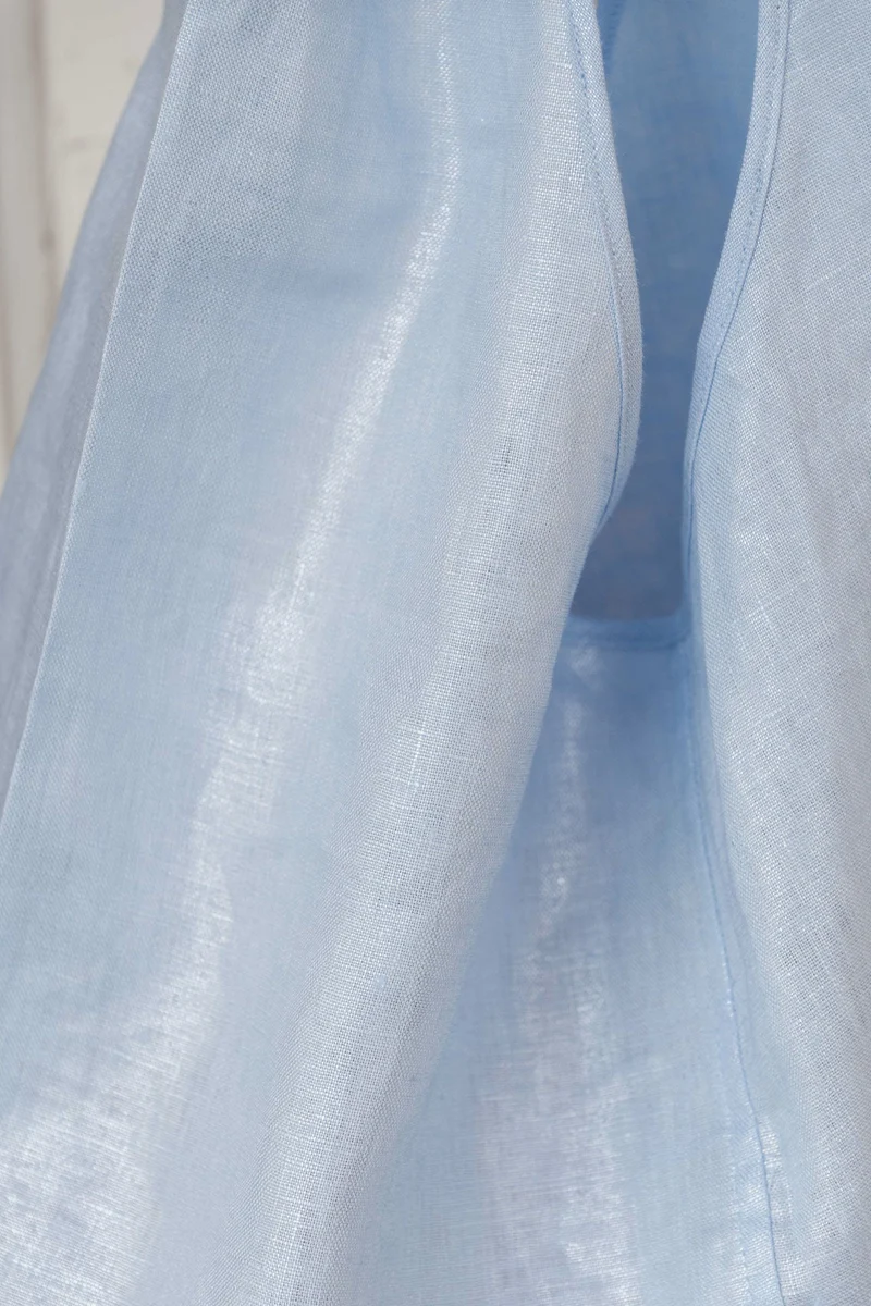Bag - LATIFA linen - Blue Metallic