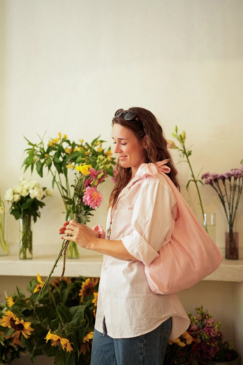 Bag - LATIFA linen - Rose
