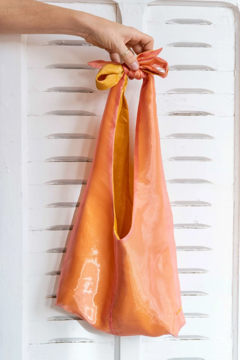 Bag - LATIFA glossy - Coral/Yellow