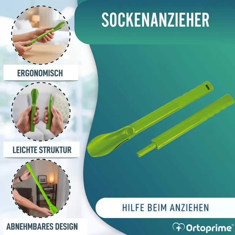 Anziehhilfe für Socken und Kompressionsstrümpfe