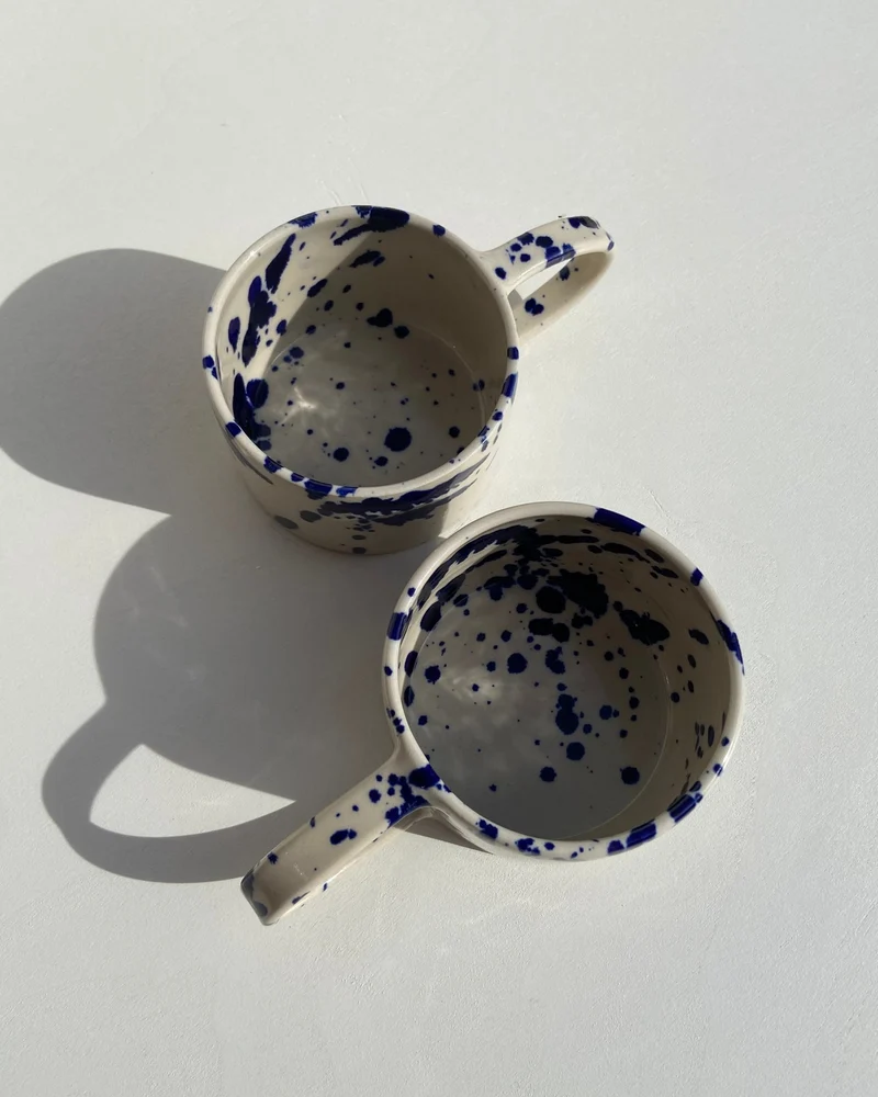 KERAMIKBECHER, BLUE INK