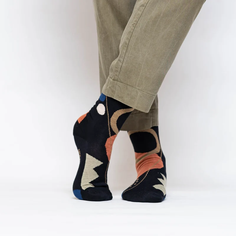 NICE SOCKS MOOD, BLACK/BEIGE