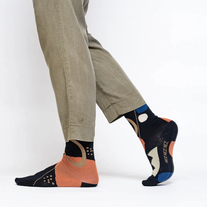 NICE SOCKS MOOD, BLACK/BEIGE