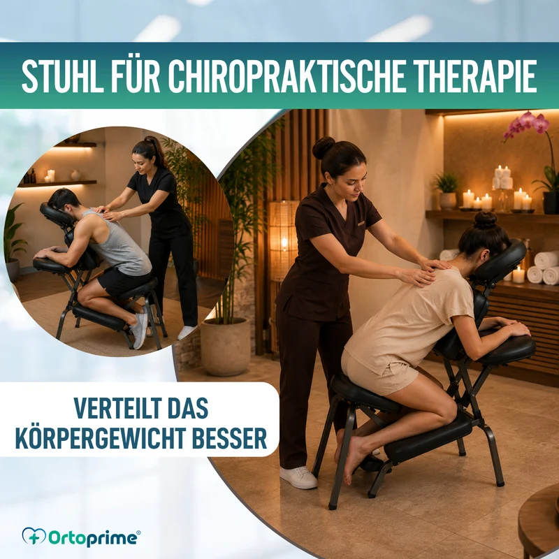 Klappbarer Massagestuhl mit Verstellbarer Kopfstütze