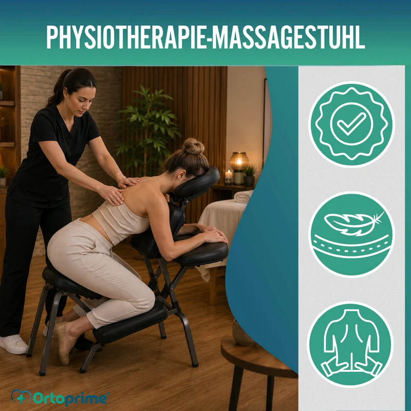 Klappbarer Massagestuhl mit Verstellbarer Kopfstütze