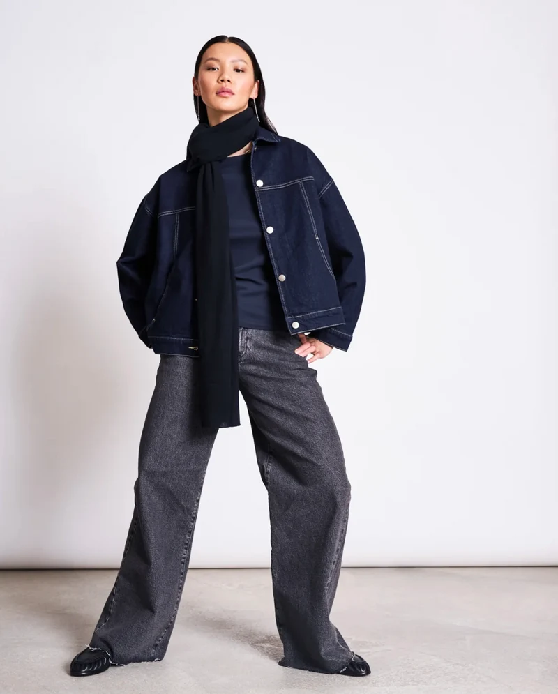 Cotton Scarf - Ross - Black