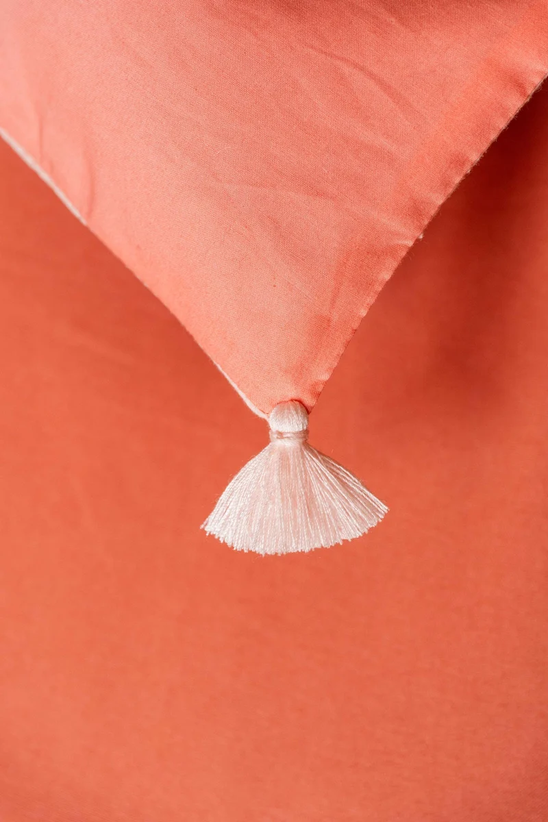 Eye Pillow - RAHA tassels - Coral/Rose