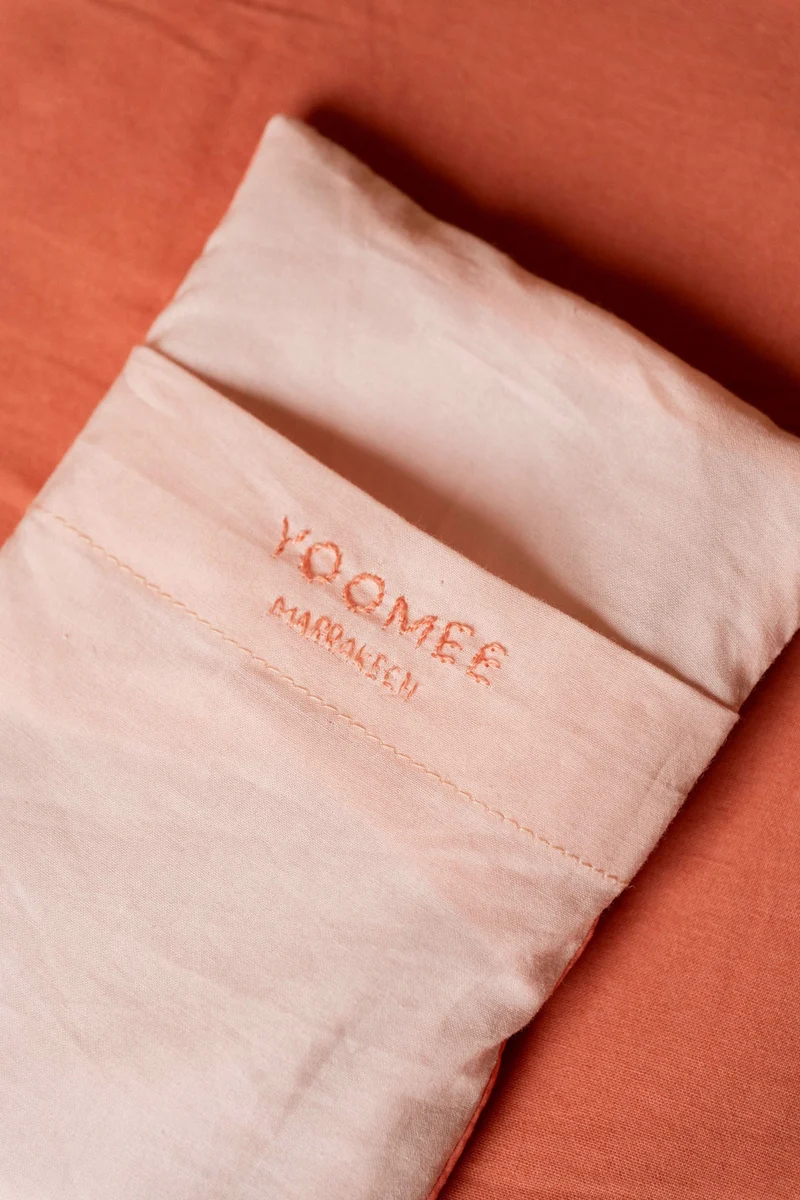 Eye Pillow - RAHA tassels - Coral/Rose