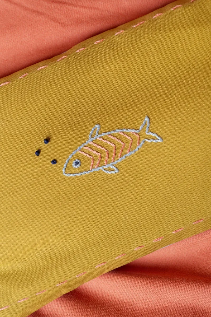 Eye Pillow- RAHA embroidery - Fish
