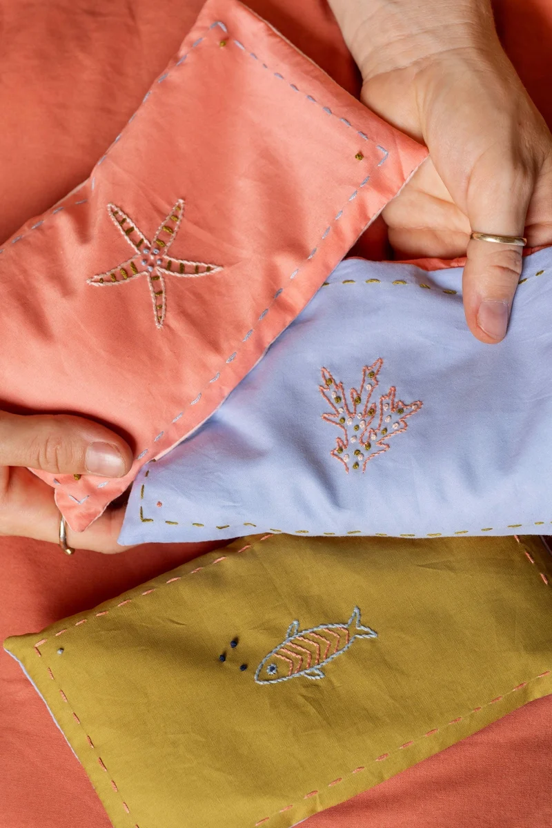 Eye Pillow- RAHA embroidery - Fish