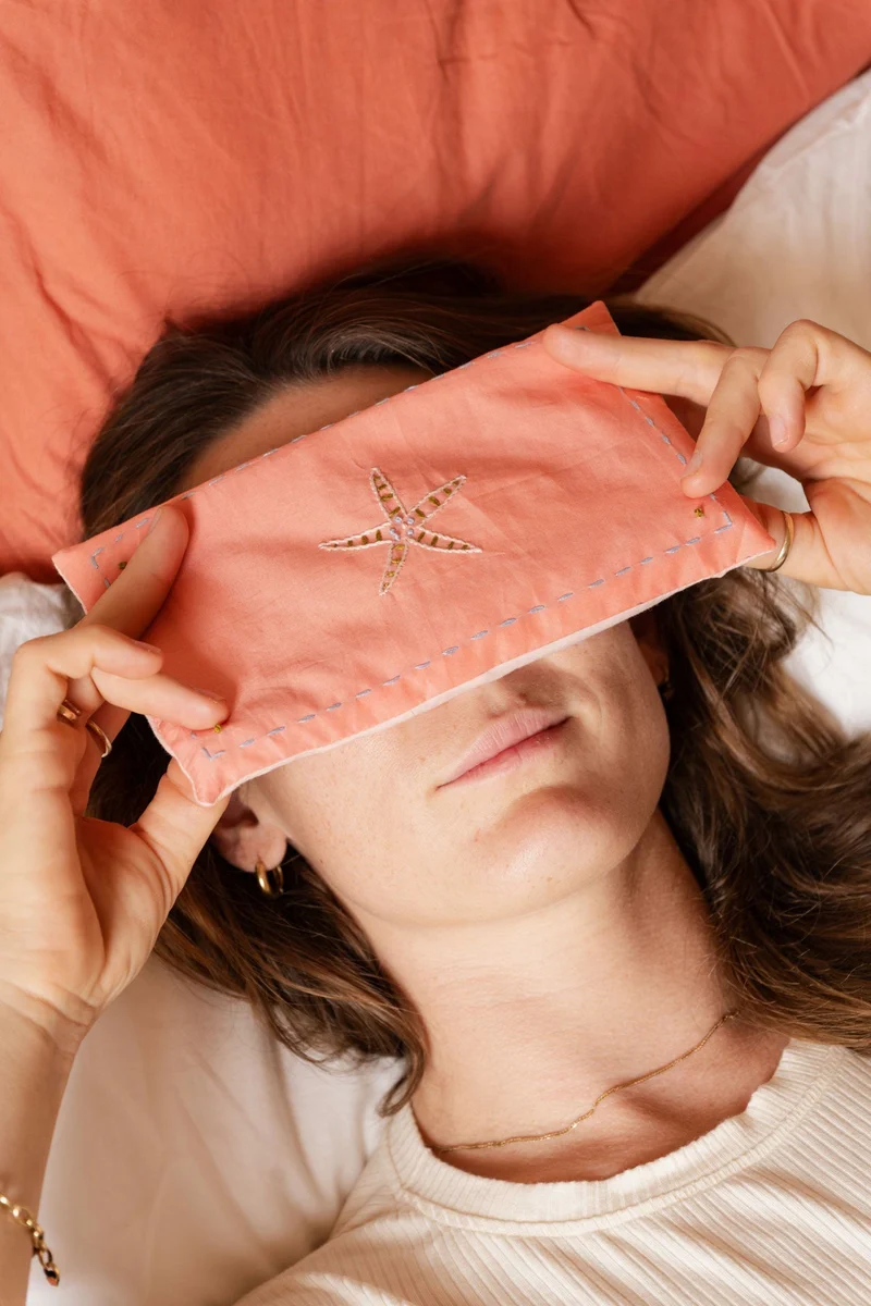 Eye pillow- RAHA embroidery - Seastar