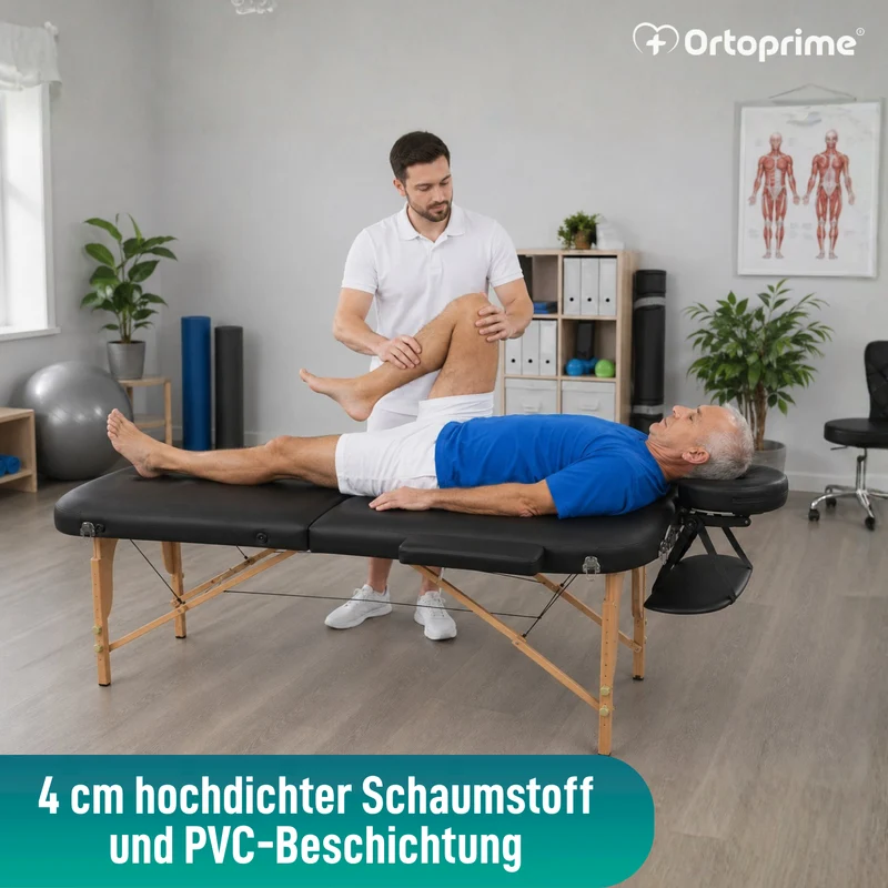 3-teilige klappbare Holz-Massageliege für Physiotherapie