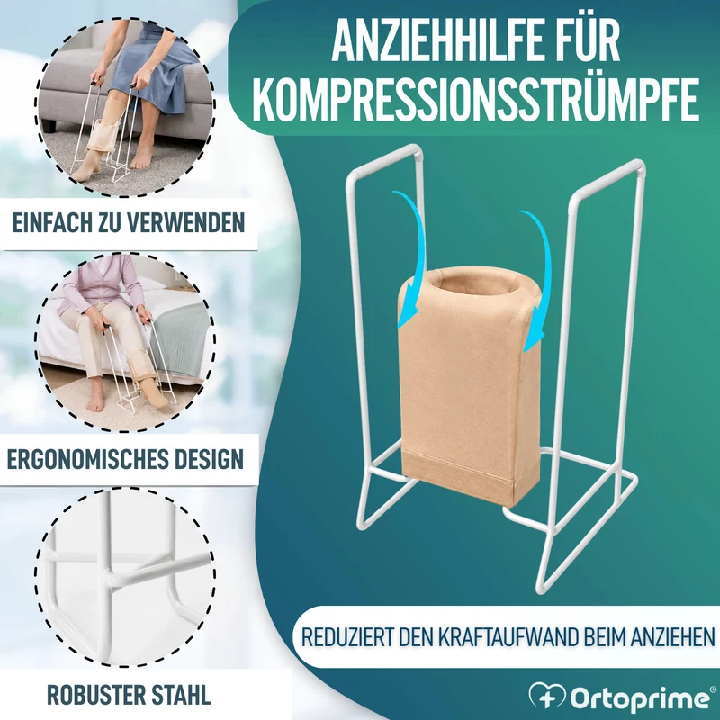 Strumpfanzieher und Kompressionsstrümpfe | Hilfsmittel zum Ankleiden
