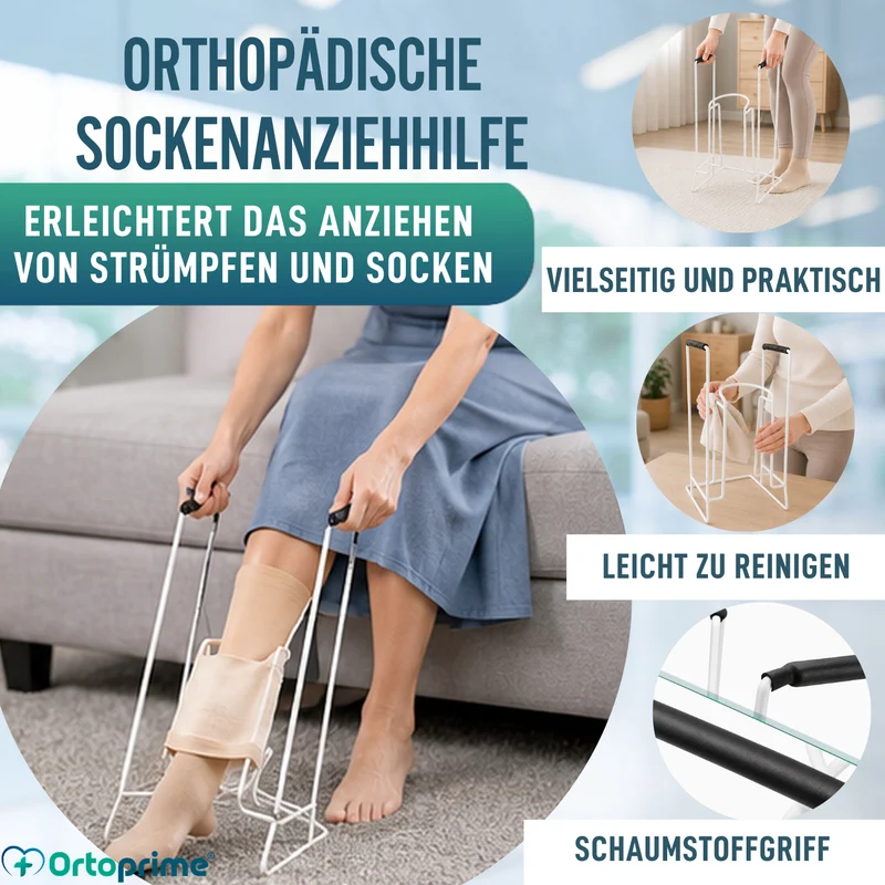 Strumpfanzieher und Kompressionsstrümpfe | Hilfsmittel zum Ankleiden