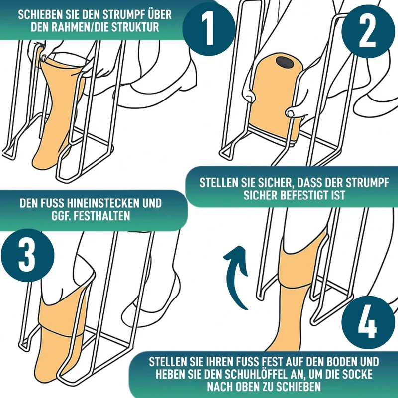 Strumpfanzieher und Kompressionsstrümpfe | Hilfsmittel zum Ankleiden