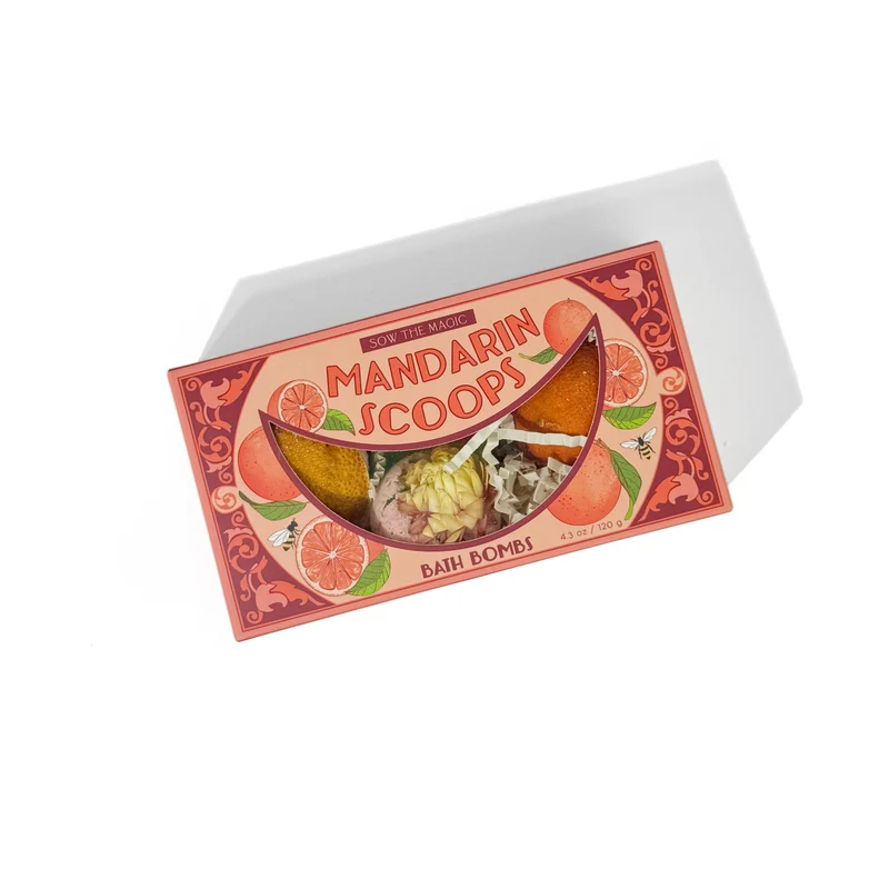 Mini Bath Bomb Set - Mandarin Scoops - Botanicals + Fruit