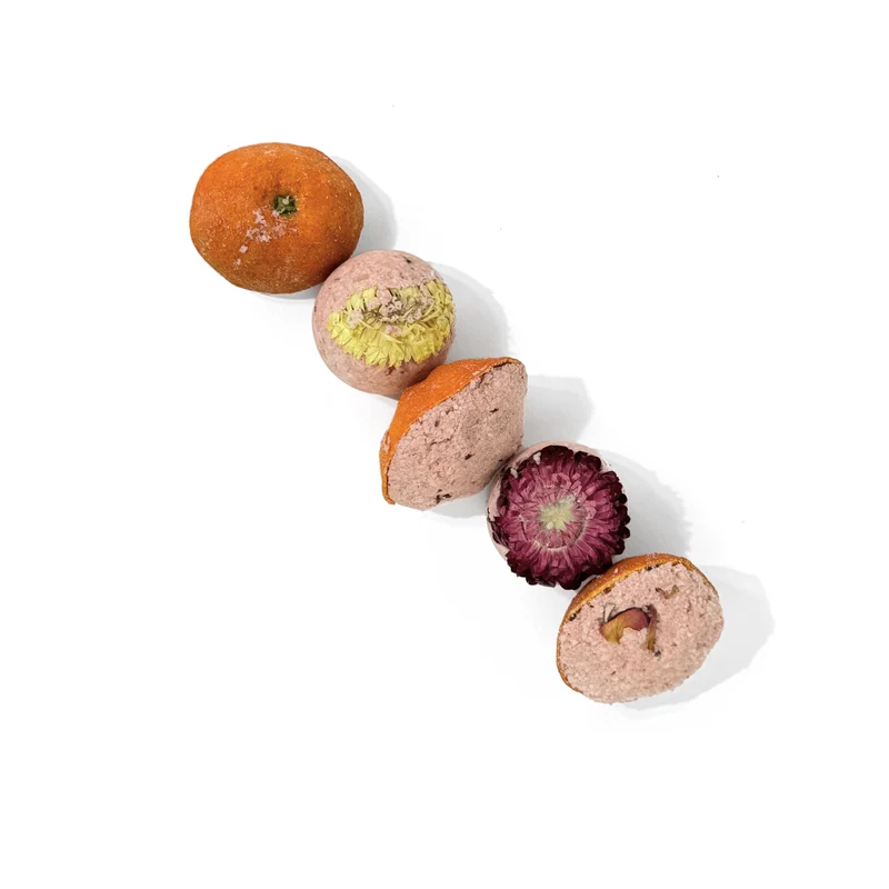 Mini Bath Bomb Set - Mandarin Scoops - Botanicals + Fruit