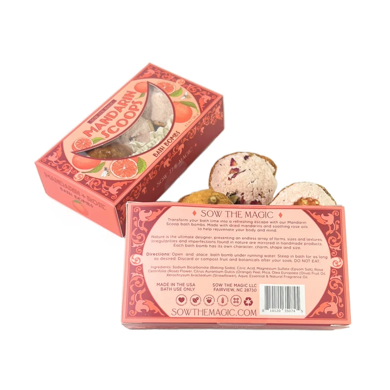 Mini Bath Bomb Set - Mandarin Scoops - Botanicals + Fruit