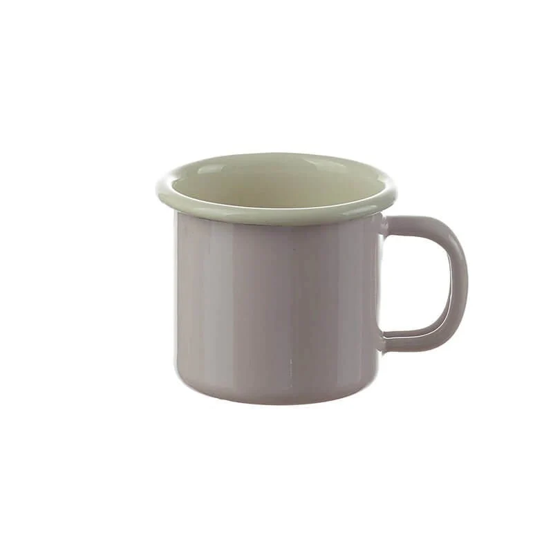 EMAILLE BECHER - ROSÉ/CREME, 6CM